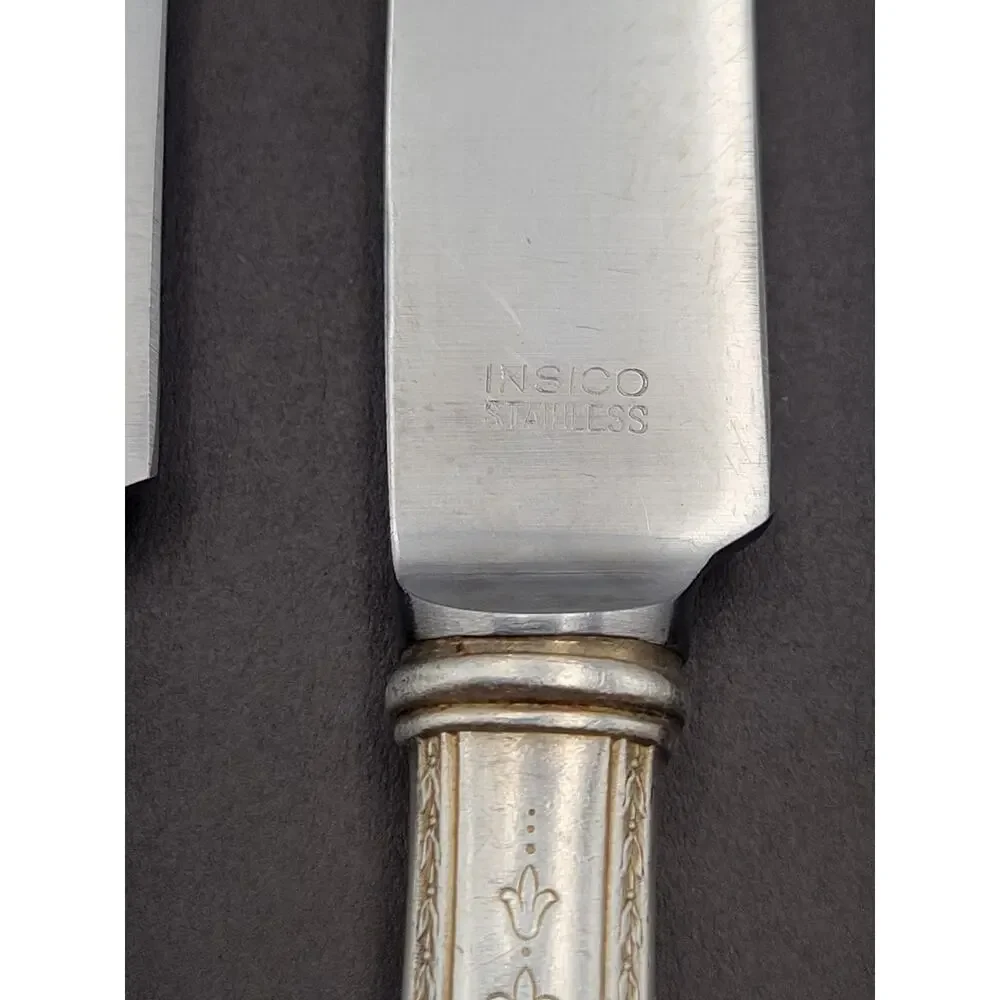 1847 Rogers Bros ARGOSY Set 4 Dinner Knives Silver Plate 1926 Flatware